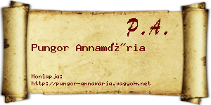 Pungor Annamária névjegykártya