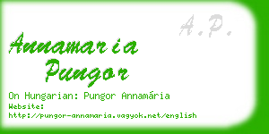 annamaria pungor business card