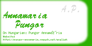 annamaria pungor business card